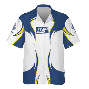 Railspirit Personalized Duluth, Winnipeg and Pacific Railway Hawaiian Shirt Distinctive Flame Style Shirt For Steam Engine Addict