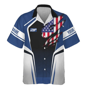 Railspirit Personalized Duluth, Winnipeg and Pacific Railway Hawaiian Shirt American Eagle Vintage Train Shirt