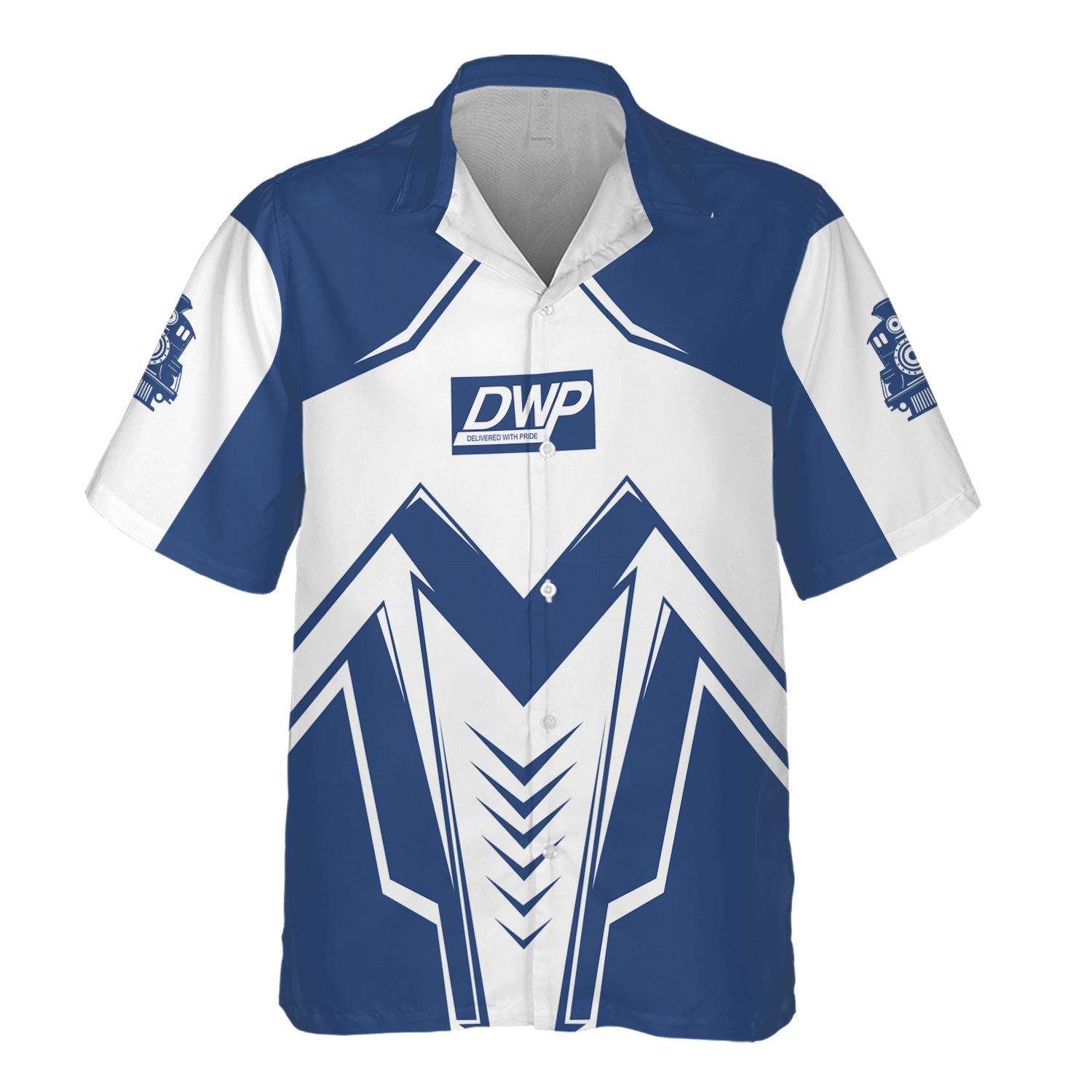 Railspirit Personalized Duluth, Winnipeg and Pacific Railway Hawaiian Shirt Railway Trainspotter Style Shirt Gift Idea For Foamers