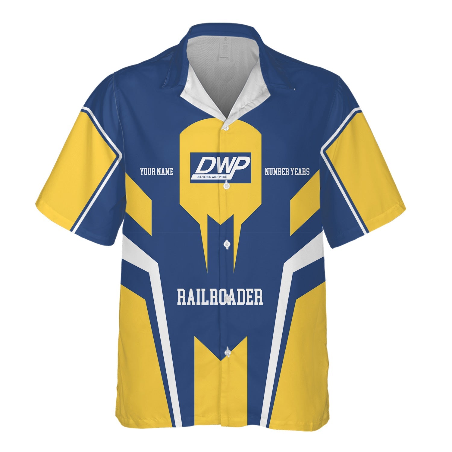 Railspirit Personalized Duluth, Winnipeg and Pacific Railway Hawaiian Shirt Custom Year Railroader Shirt Gift Idea For Train Lover