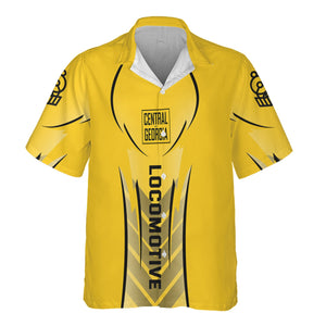 Railspirit Personalized Central of Georgia Railway Hawaiian Shirt Striking Line Style Train Shirt For Locomotive Lovers