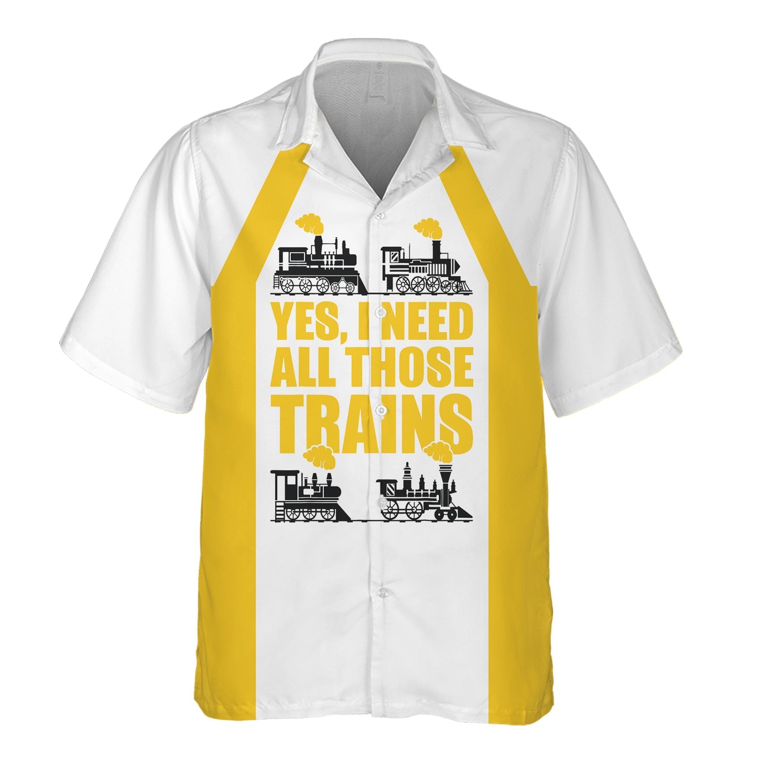 Railspirit Custom Name Central of Georgia Railway Hawaiian Shirt Yes I Need All Those Train Printed Shirt