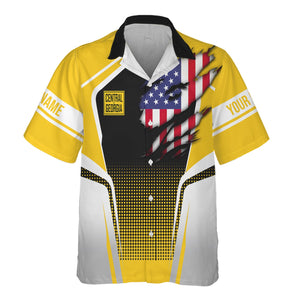 Railspirit Personalized Central of Georgia Railway Hawaiian Shirt American Eagle Vintage Train Shirt