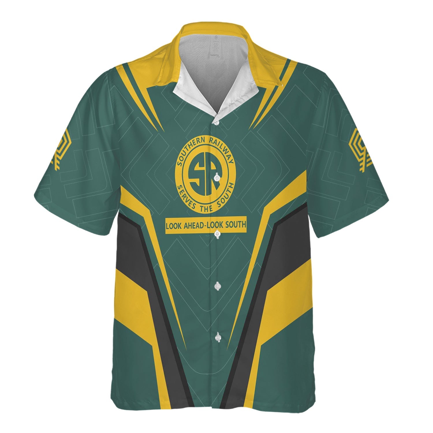 Railspirit Personalized Southern Railway U.S Hawaiian Shirt Railway Inspired Apparel SOU Train Shirt For Train Lovers