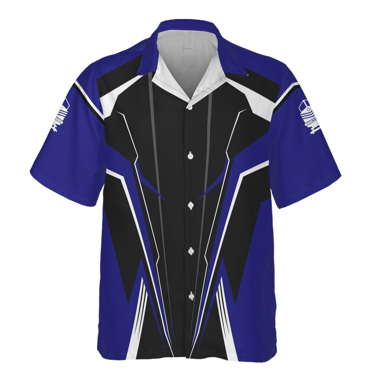 Railspirit Personalized Santa Fe ATSF Railway Hawaiian Shirt Lightning-Edge Design Atchison, Topeka and Santa Fe Train Shirt For Railroad Lovers