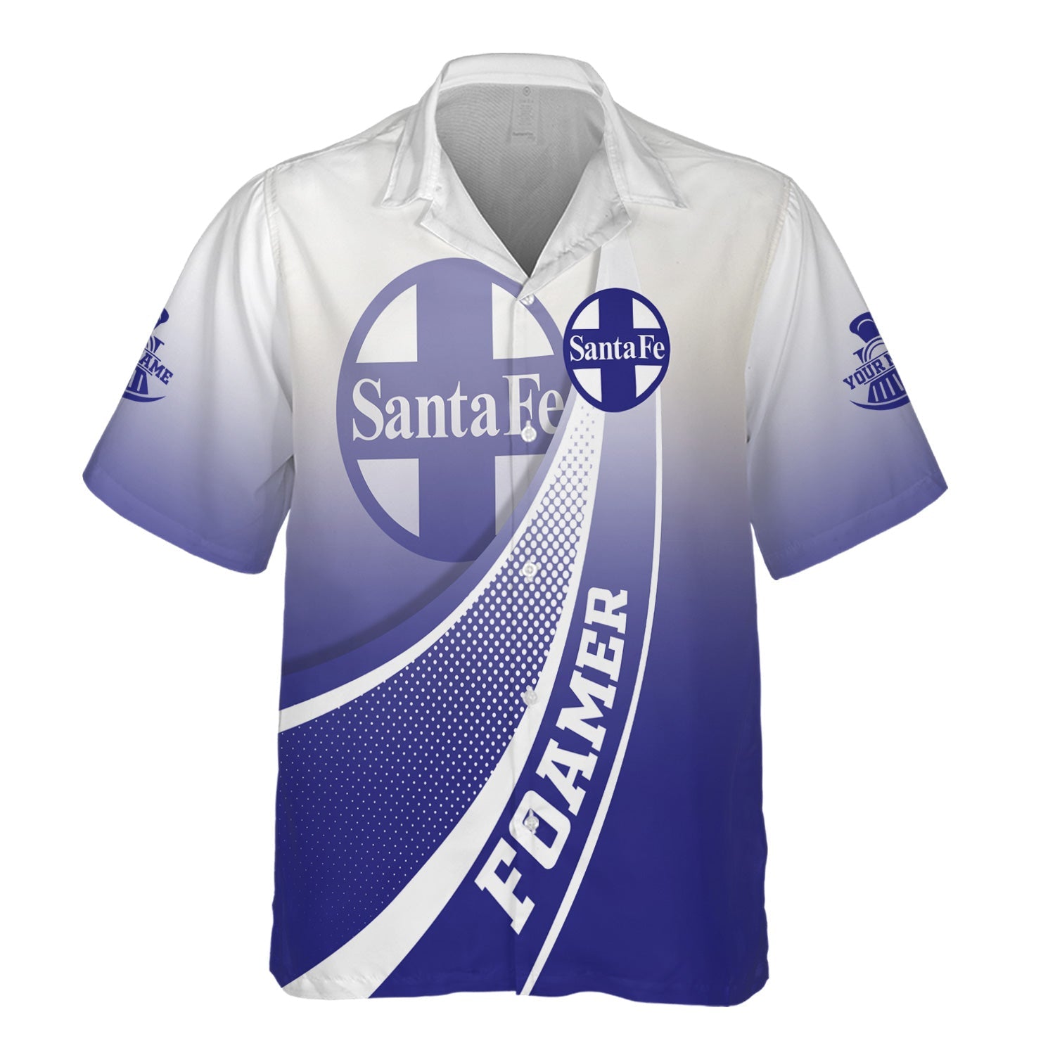 Railspirit Personalized Santa Fe Railway Hawaiian Shirt Railway-Themed Style Atchison, Topeka and Santa Fe Railway Shirt Gift Idea For Trainspotter