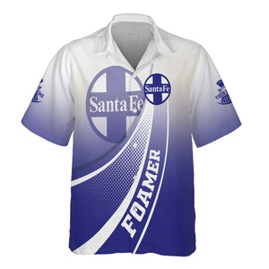 Railspirit Personalized Santa Fe Railway Hawaiian Shirt Railway-Themed Style Atchison, Topeka and Santa Fe Railway Shirt Gift Idea For Trainspotter