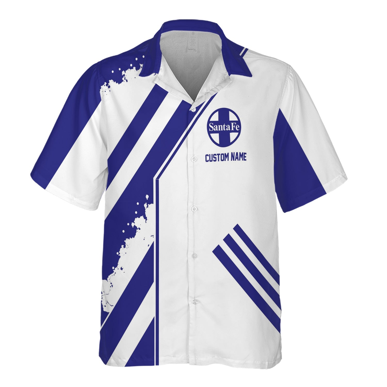 Railspirit Personalized Santa Fe ATSF Railway Hawaiian Shirt Locomotive Design Atchison, Topeka and Santa Fe Train Shirt for Train Enthusiast