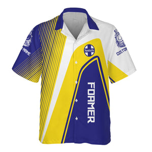 Railspirit Personalized Santa Fe Railway Hawaiian Shirt Vibrant Striking Style Atchison, Topeka and Santa Fe Railway Shirt For Rail Enthusiasts