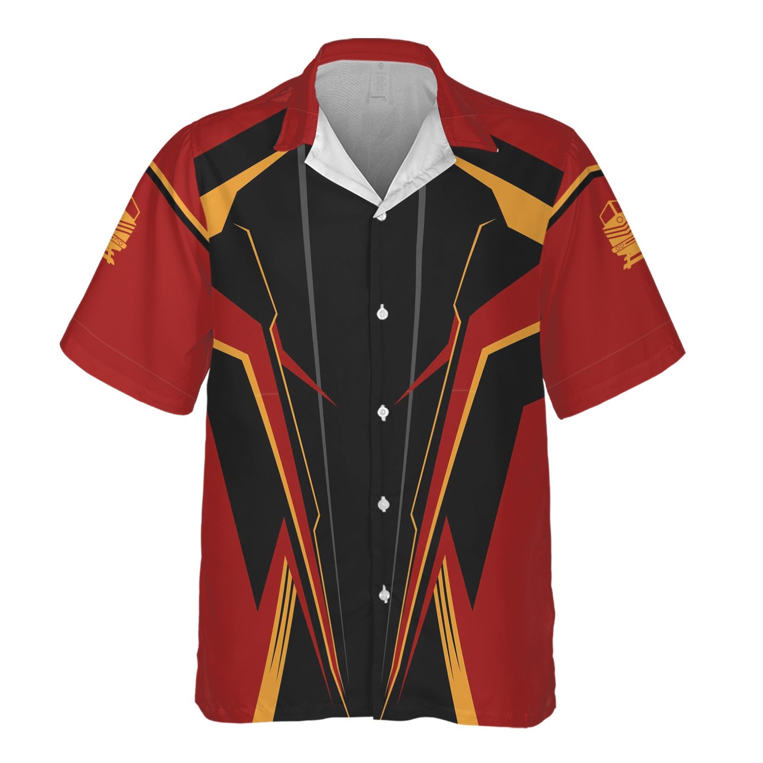 Railspirit Personalized Chicago South Shore and South Bend Railroad Hawaiian Shirt Lightning-Edge Design Train Shirt For Railroad Lovers