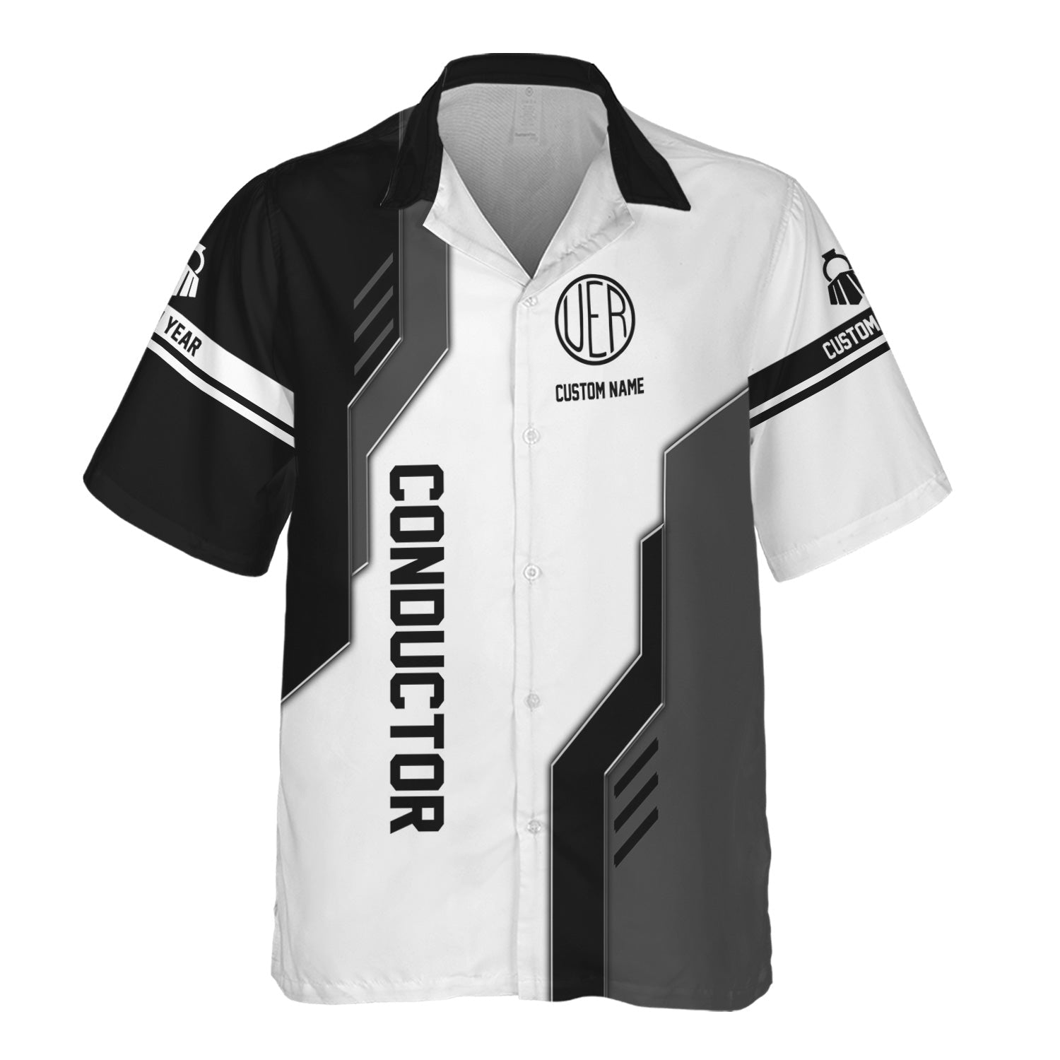 Railspirit Personalized Union Electric Railway Hawaiian Shirt Unique Railway Style with Custom Job Train Shirt