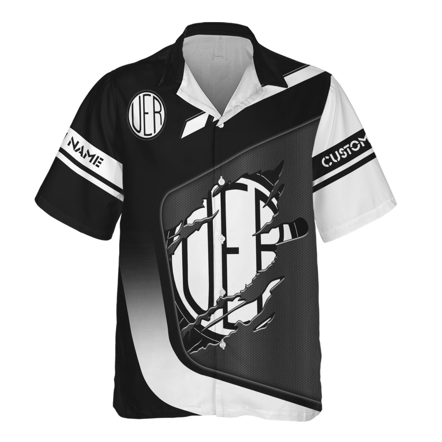 Railspirit Personalized Union Electric Railway Hawaiian Shirt Ripped Texture Style Train Shirt For Railroad Fanatic