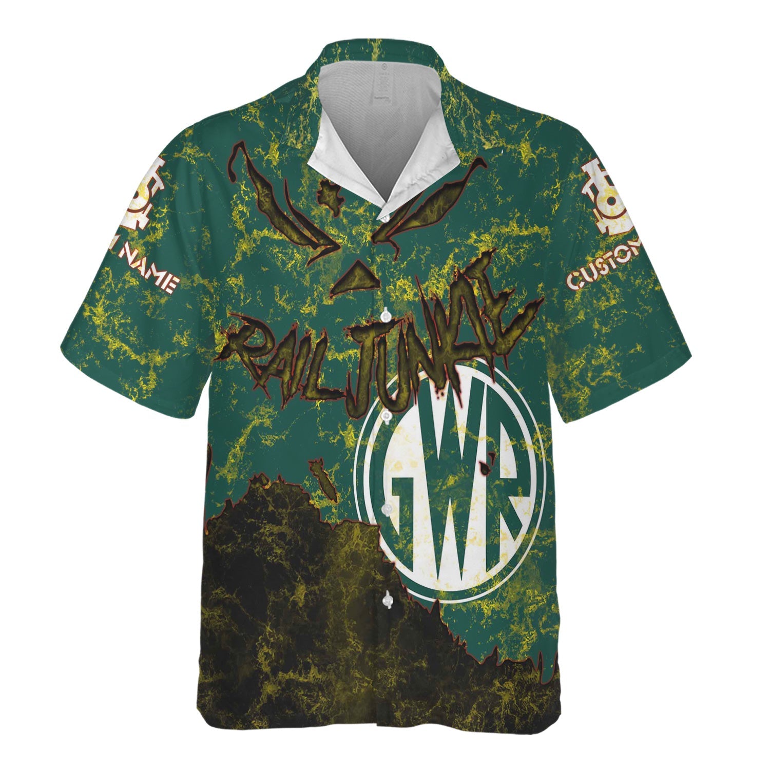 Railspirit Personalized Great Western Railway Hawaiian Shirt Torn Graphic Style Train Shirt For Rail Junkie