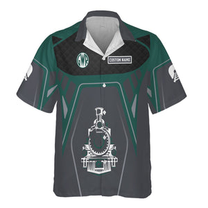 Railspirit Personalized Great Western Railway Hawaiian Shirt Steam Locomotive Engine Graphic Train Shirt All Over Print