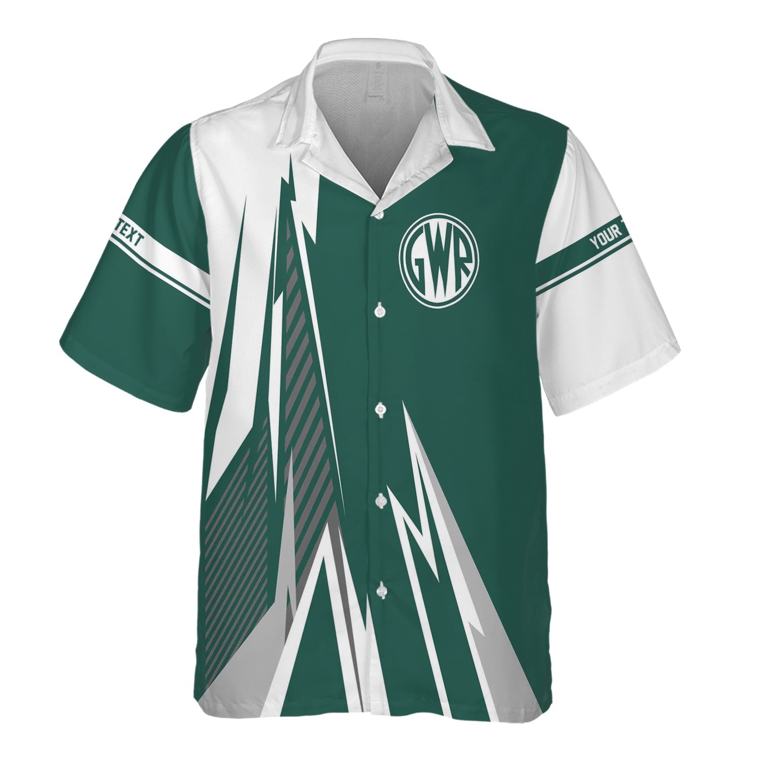 Railspirit Personalized Great Western Railway Hawaiian Shirt Lightning-Inspired Railway Style Shirt For Train Lovers