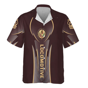 Railspirit Personalized London, Midland and Scottish Railway Hawaiian Shirt Striking Line Style Train Shirt For Locomotive Lovers