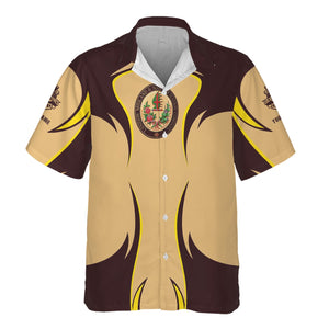 Railspirit Personalized London, Midland and Scottish Railway Hawaiian Shirt Distinctive Flame Style Shirt For Steam Engine Addict