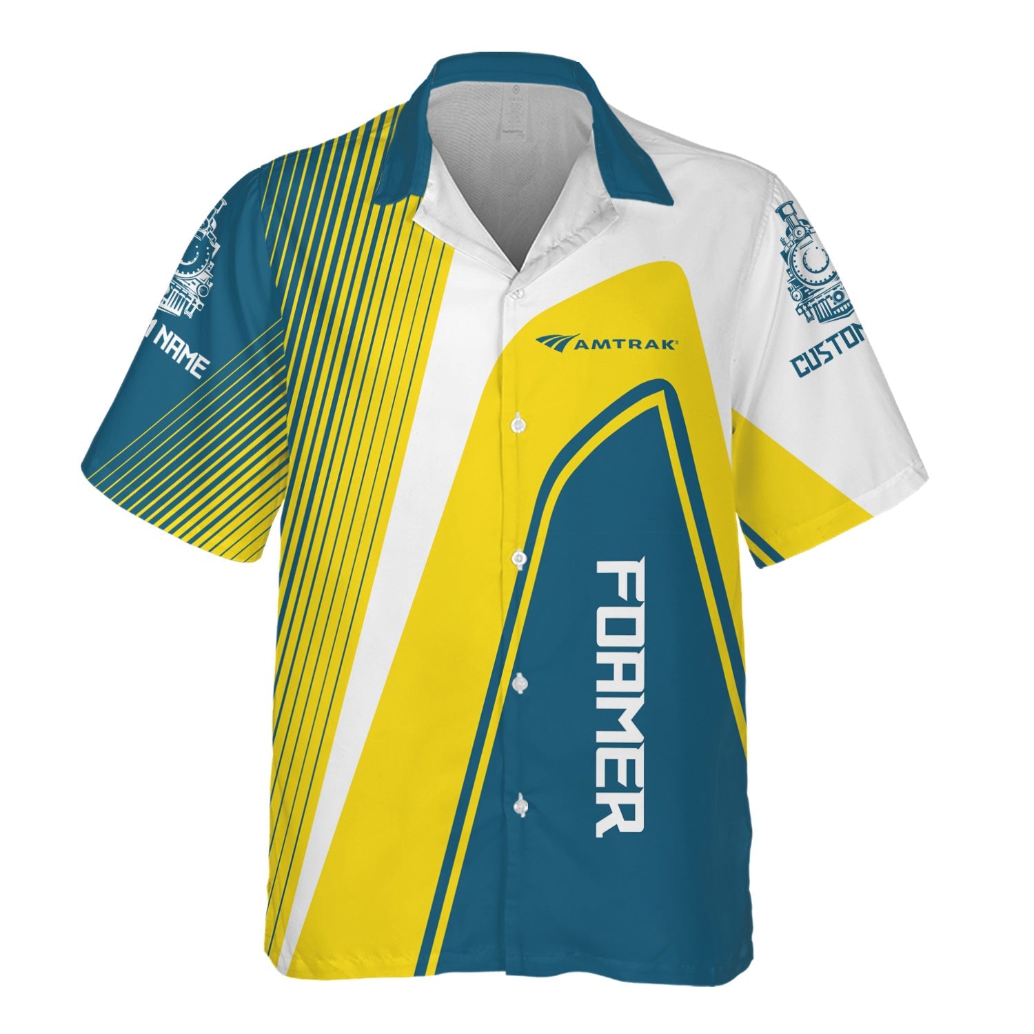 Railspirit Personalized Avanti West Coast Hawaiian Shirt Vibrant Striking Style Shirt For Rail Enthusiasts