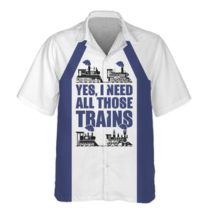 Railspirit Custom Name London and North Eastern Railway Hawaiian Shirt Yes I Need All Those Train Printed Shirt