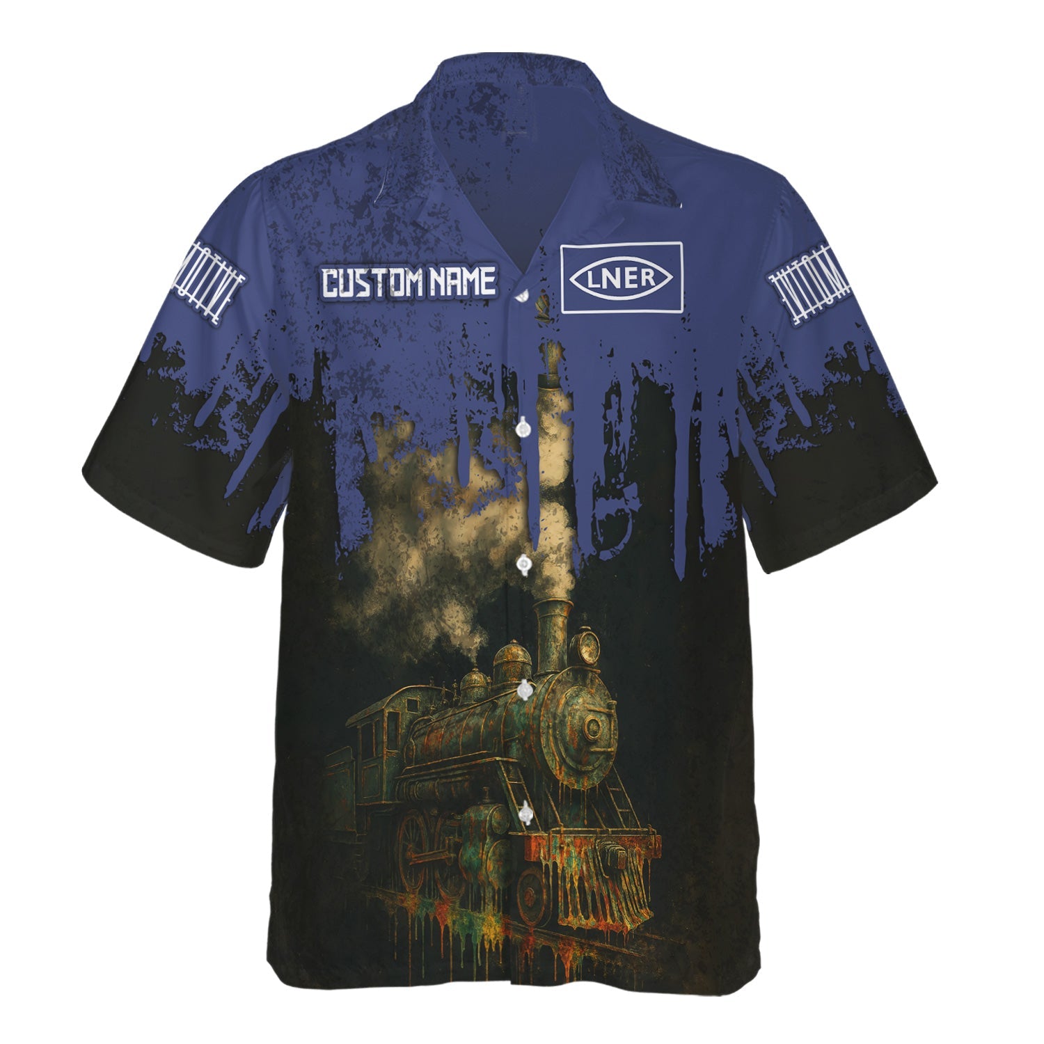 Railspirit Personalized London and North Eastern Railway Hawaiian Shirt Vintage Train Art Style Shirt For Locomotive Fans