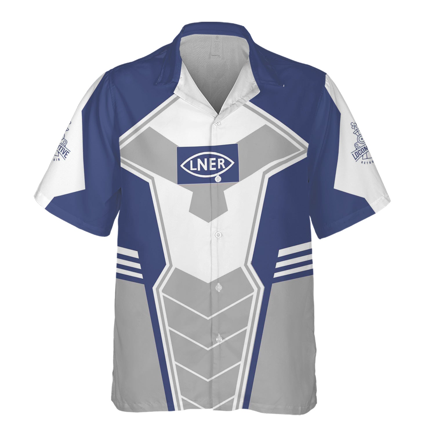 Railspirit Personalized London and North Eastern Railway Hawaiian Shirt Engine-Inspired Style Train Shirt for Railroad Fanatic