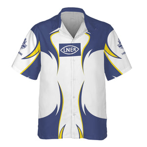 Railspirit Personalized London and North Eastern Railway Hawaiian Shirt Distinctive Flame Style Shirt For Steam Engine Addict