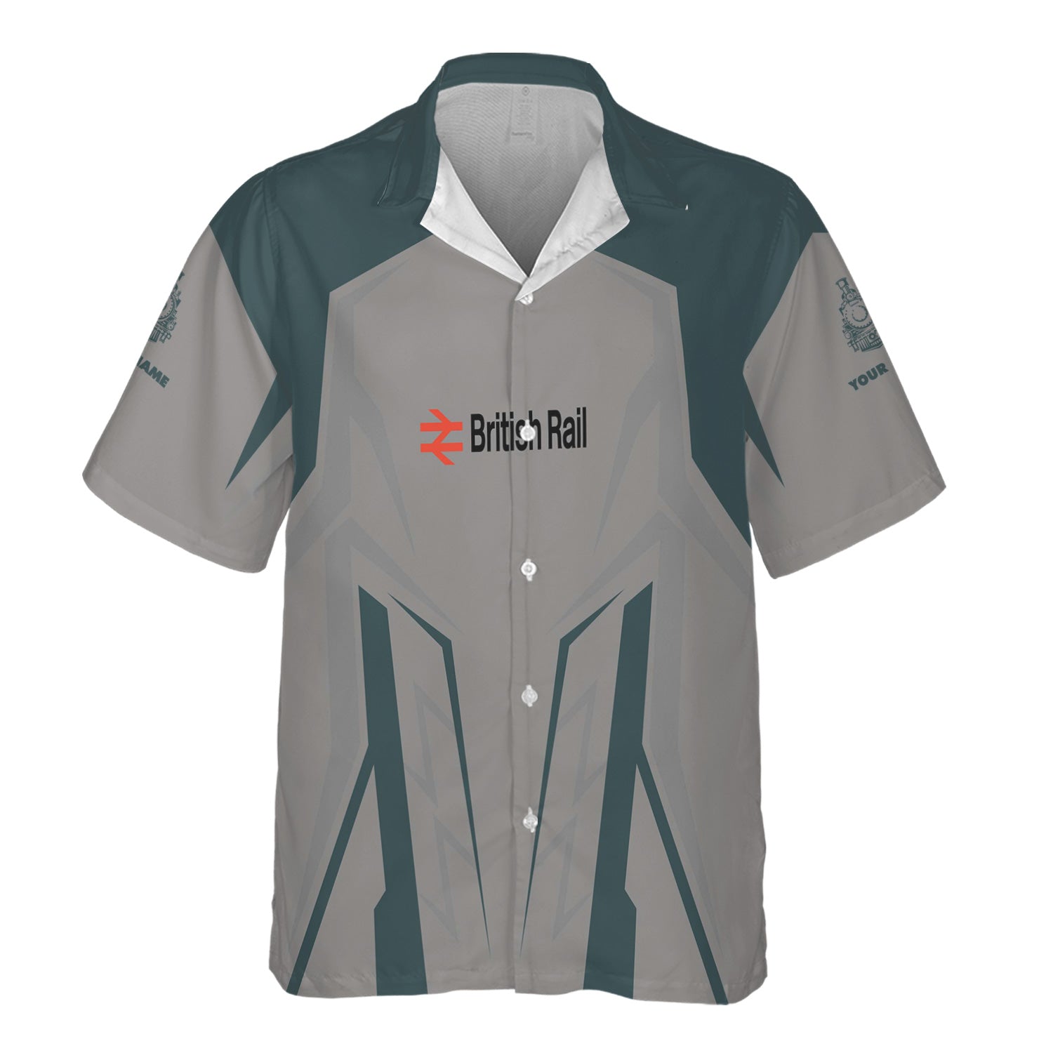 Railspirit Personalized British Railway Hawaiian Shirt Futuristic Design with Custom Job Train Shirt