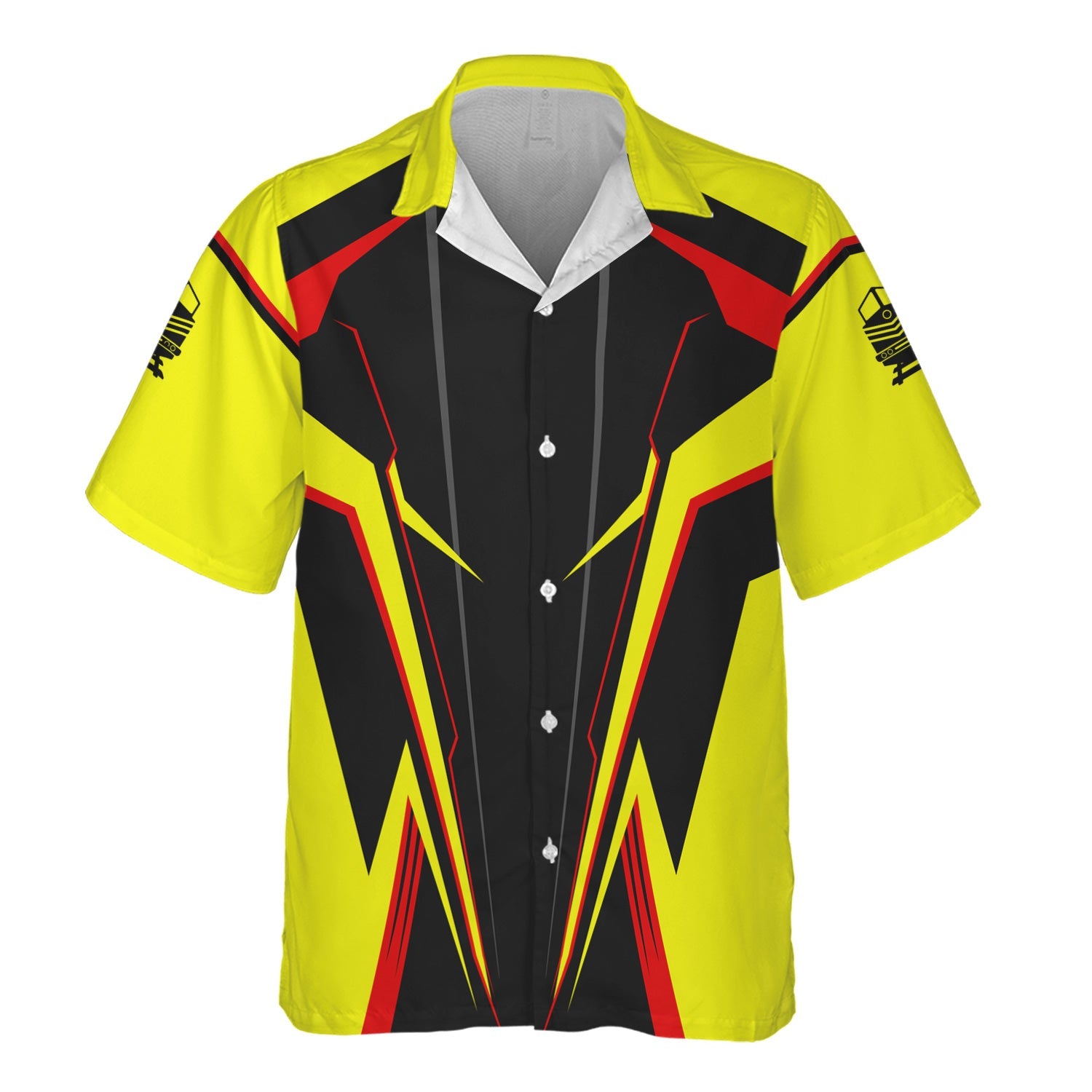 Railspirit Personalized Iowa Interstate Railroad Hawaiian Shirt Lightning-Edge Design IAIS Train Shirt For Railroad Lovers