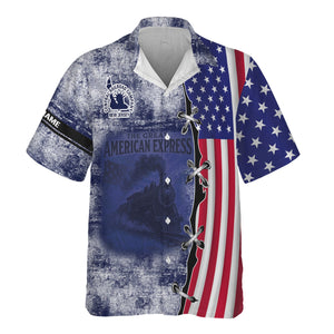 Railspirit Personalized Jersey Central Railroad Hawaiian Shirt Retro American Express Train With USA Flag CNJ Shirt