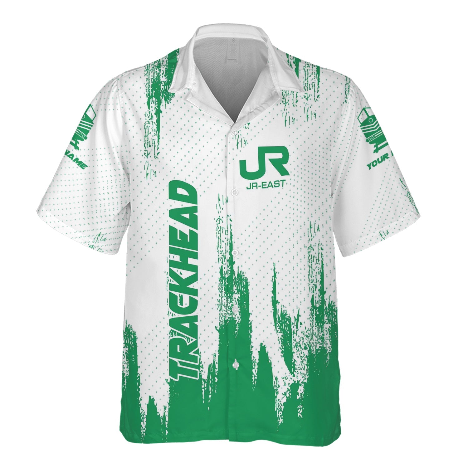 Railspirit Personalized East Japan Railway Hawaiian Shirt Paint Impact Design JR-EAST Train Shirt for Trackhead