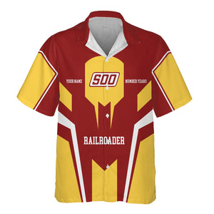 Railspirit Personalized Soo Line Railroad Hawaiian Shirt Custom Year Railroader Shirt Gift Idea For Train Lover