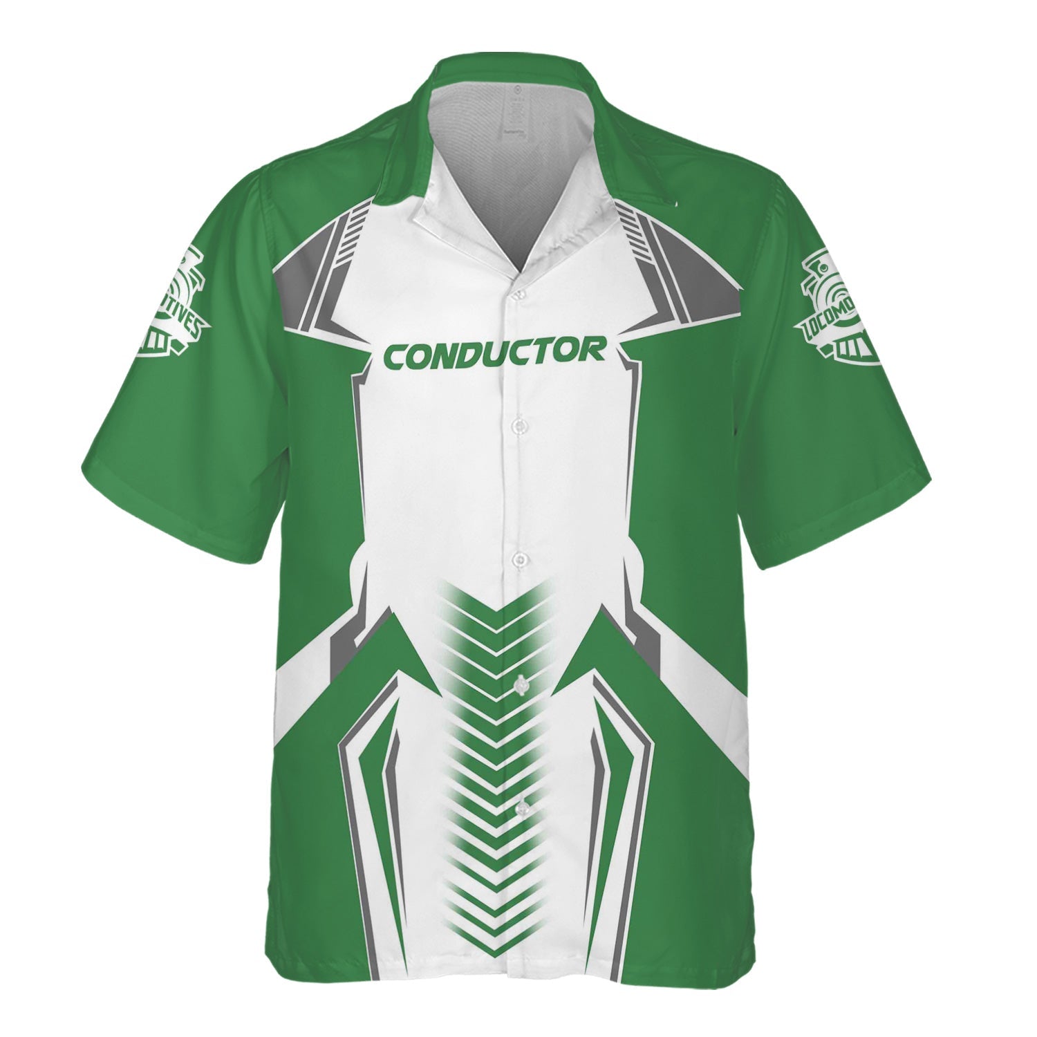 Railspirit Personalized Burlington Northern Railroad Hawaiian Shirt Standout Style with Custom Position Train Shirt