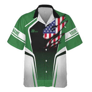 Railspirit Personalized Burlington Northern Railroad Hawaiian Shirt American Eagle Vintage Train Shirt