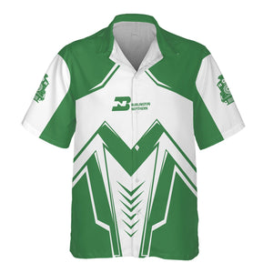 Railspirit Personalized Burlington Northern Railroad Hawaiian Shirt Railway Trainspotter Style Shirt Gift Idea For Foamers