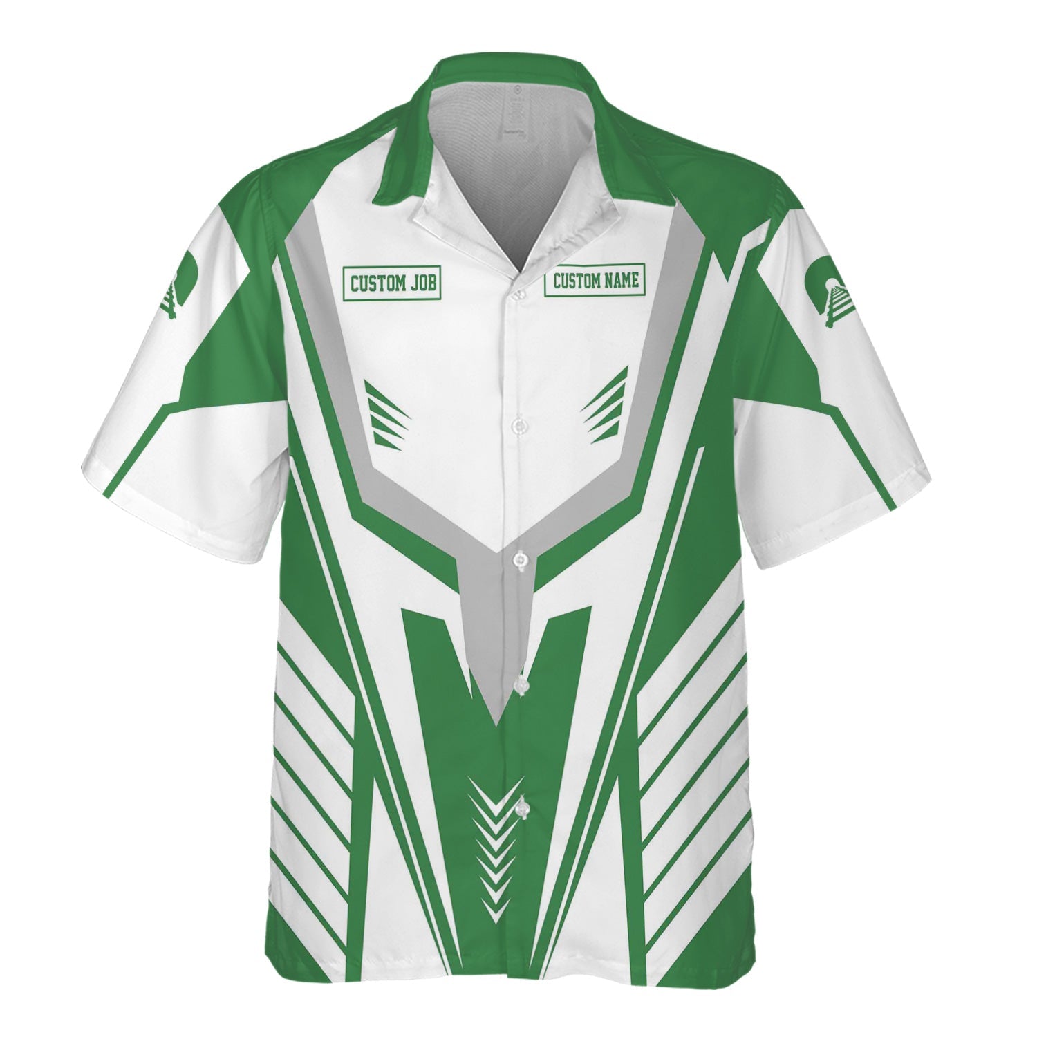 Railspirit Personalized Burlington Northern Railroad Hawaiian Shirt Workwear-Inspired with Custom Position Train Shirt