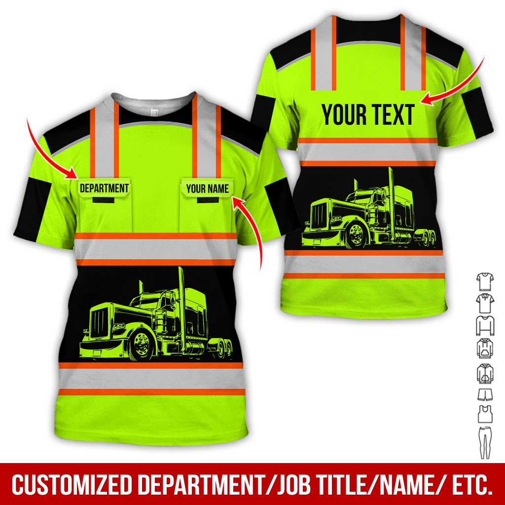 Custom Name Love Tow Truck Printed Clothes, Printed Pocket, Personalized Tow Driver Apparel