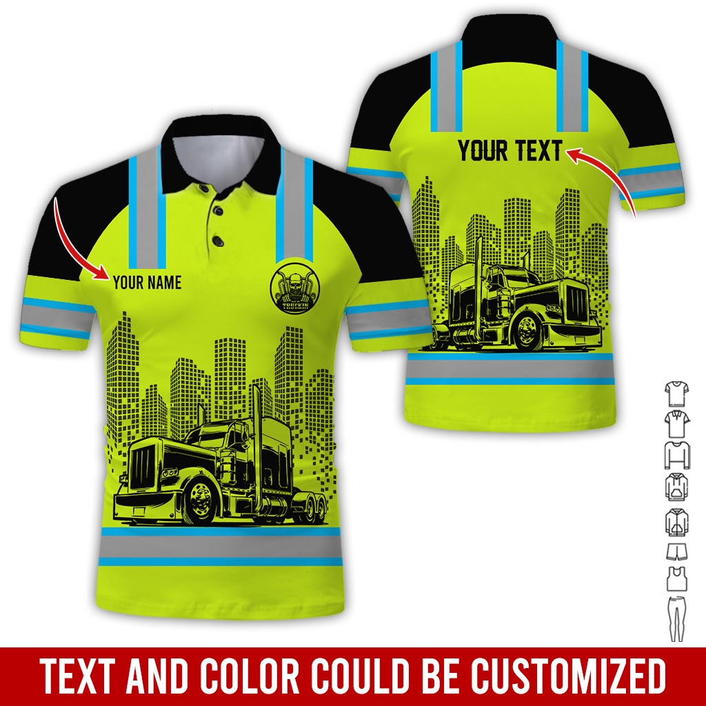 Customized Name Trucker Uniform 3D Printed Clothes, Custom Driver Apparel