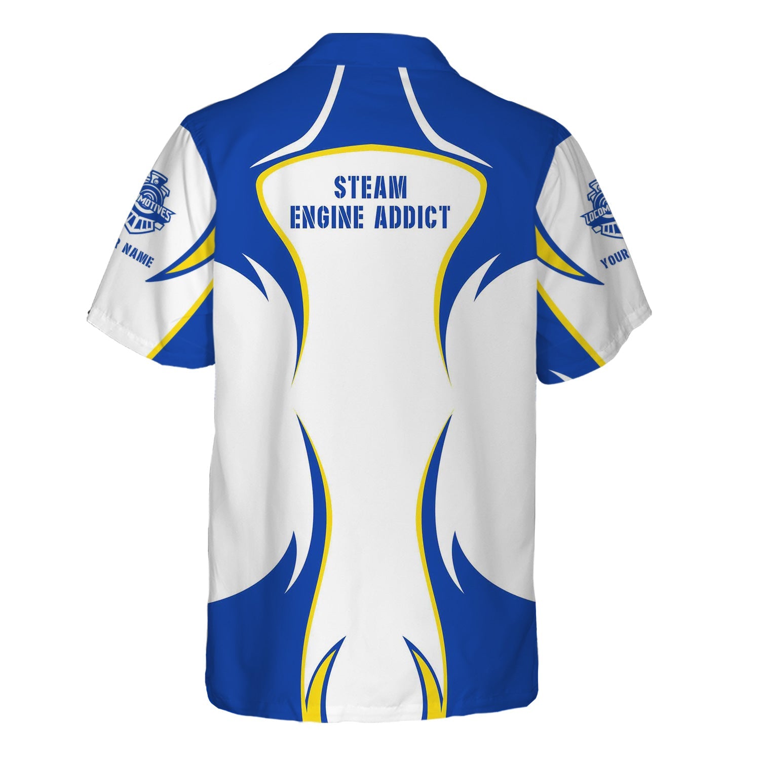 Railspirit Personalized Long Island Railroad Hawaiian Shirt Distinctive Flame Style Shirt For Steam Engine Addict