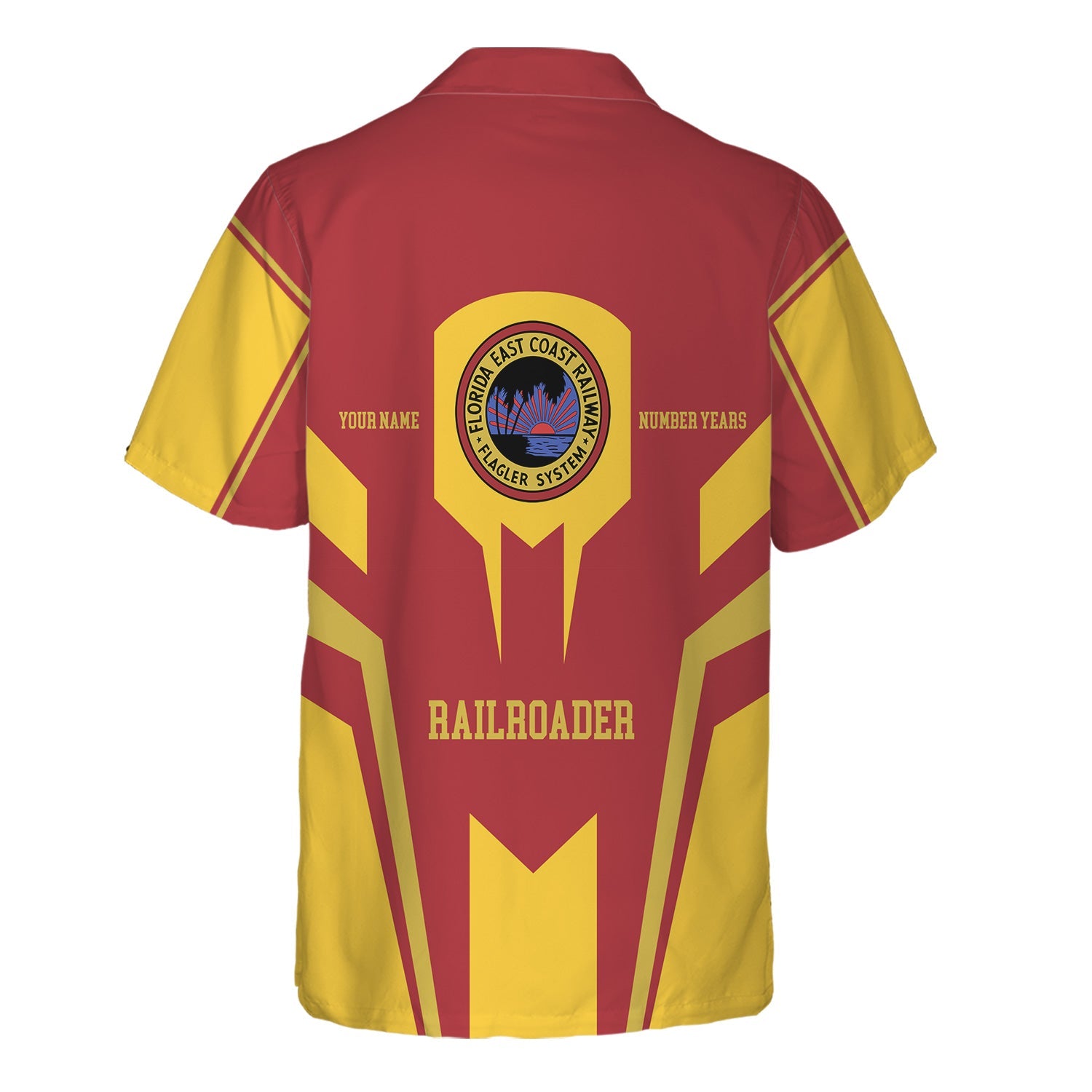 Railspirit Personalized Florida East Coast Railway Hawaiian Shirt Custom Year Railroader Shirt Gift Idea For Train Lover