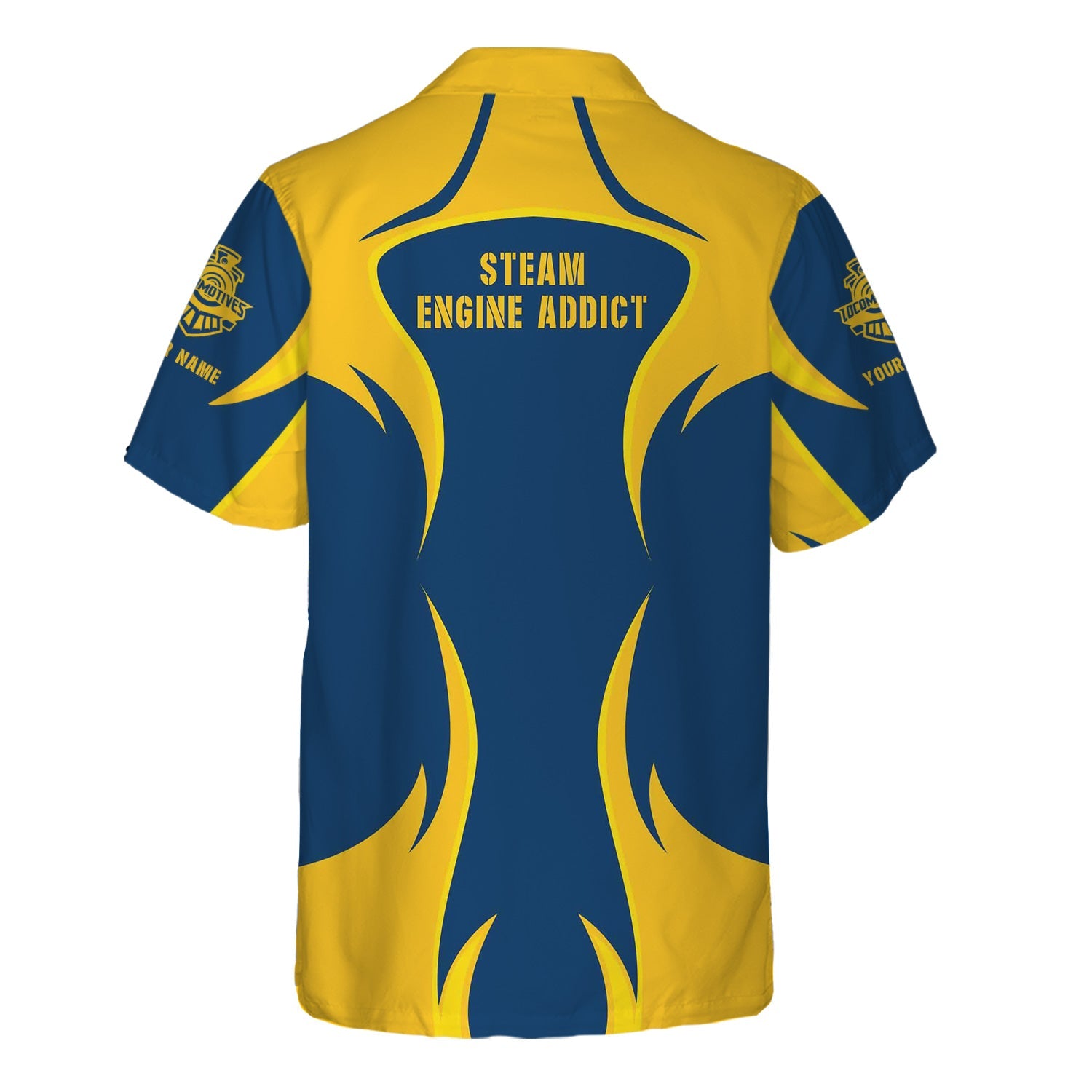 Railspirit Personalized Alaska Railroad Hawaiian Shirt Distinctive Flame Style Shirt For Steam Engine Addict