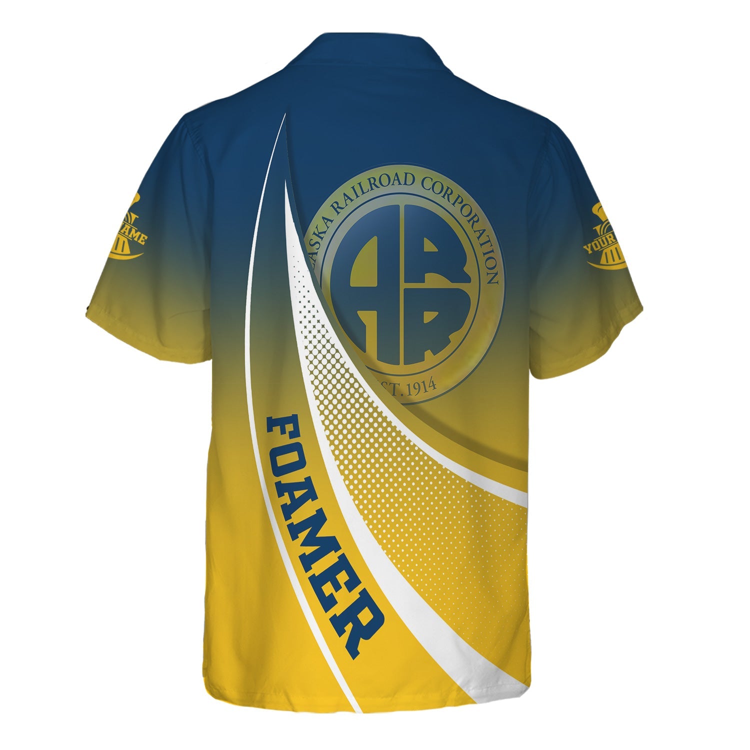 Railspirit Personalized Alaska Railroad Hawaiian Shirt Railway-Themed Style Shirt Gift Idea For Trainspotter