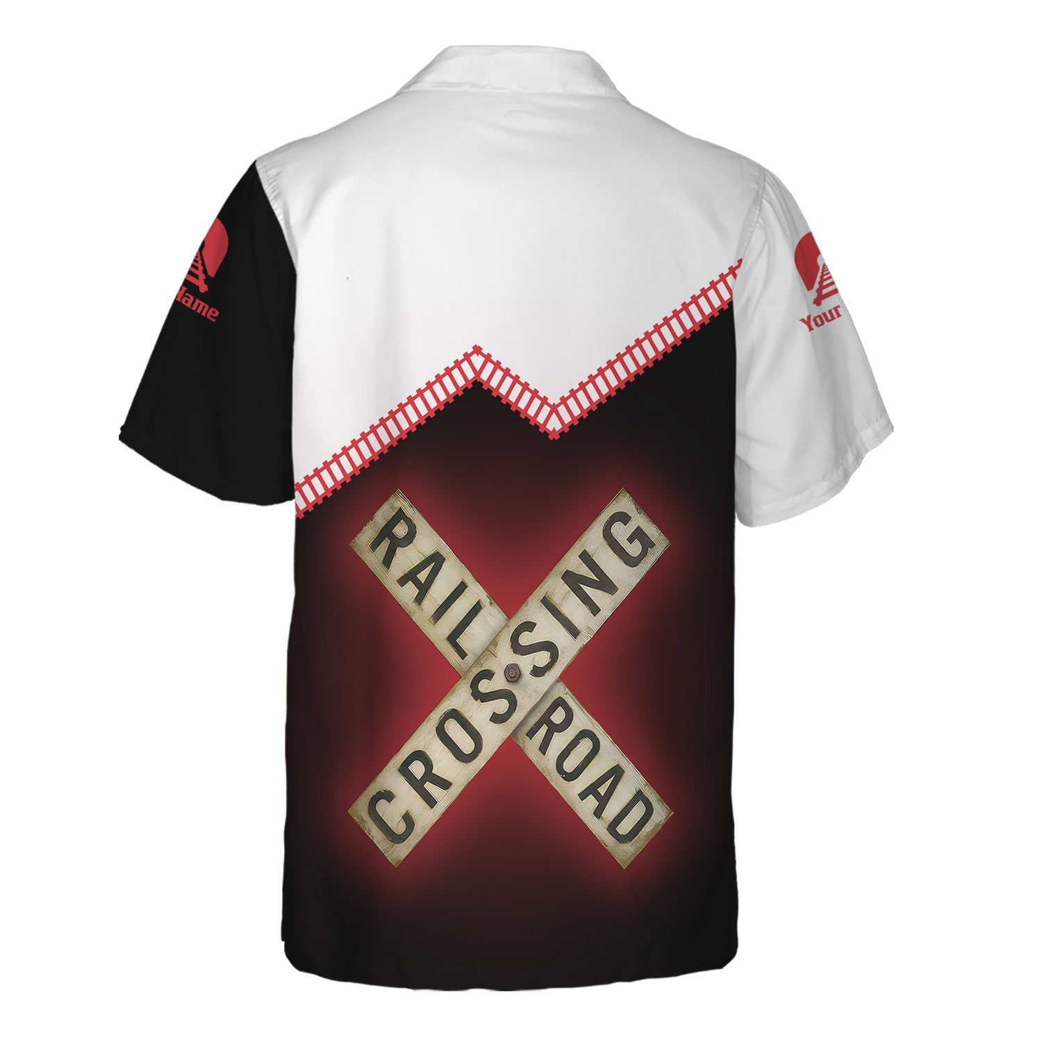 Railspirit Personalized Kansas City Southern Hawaiian Shirt Railroad Crossing Printed Train Track Shirt