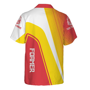 Railspirit Personalized Kansas City Southern Hawaiian Shirt Vibrant Striking Style Shirt For Rail Enthusiasts