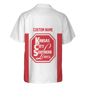 Railspirit Custom Name Kansas City Southern Hawaiian Shirt Yes I Need All Those Train Printed Shirt