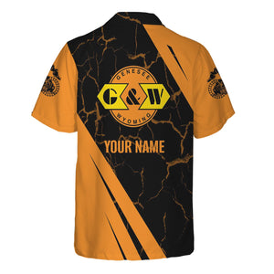 Railspirit Personalized Genesee & Wyoming Inc. Railroad Hawaiian Shirt Crackle Texture Style Shirt For Trackhead