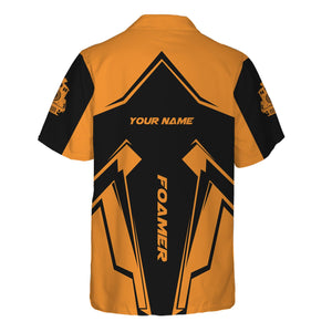 Railspirit Personalized Genesee & Wyoming Inc. Railroad Hawaiian Shirt Railway Trainspotter Style Shirt Gift Idea For Foamers