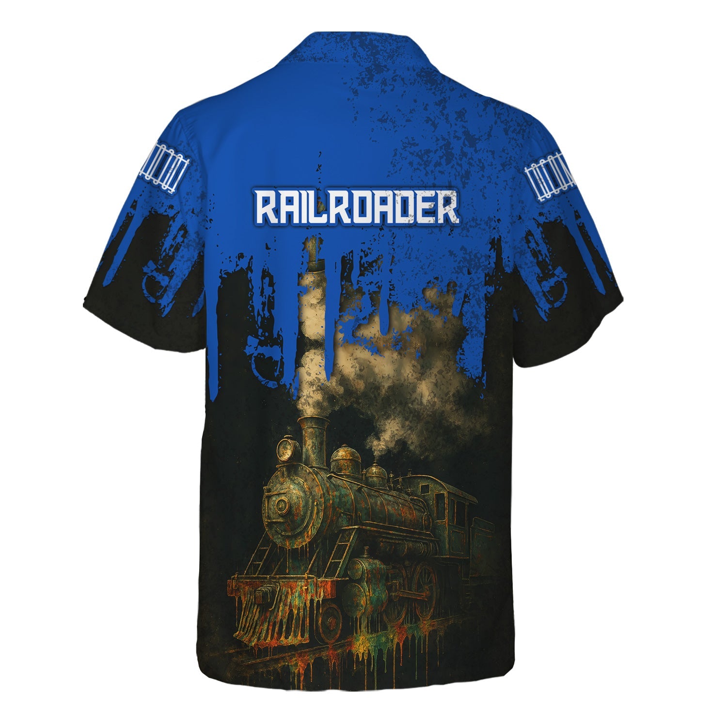 Railspirit Personalized Conrail Railroad Hawaiian Shirt Vintage Train Art Style Shirt For Locomotive Fans