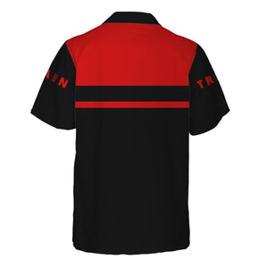 Railspirit Personalized Pennsylvania Railroad Hawaiian Shirt Train Ticket  American Locomotive Printed Train