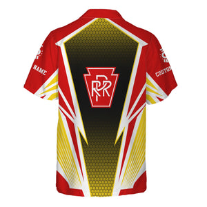 Railspirit Personalized Pennsylvania Railroad Hawaiian Shirt Lightning Graphic Style Shirt Gift Idea For Train Lover