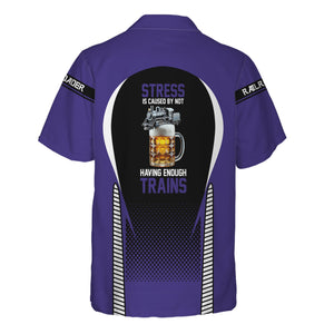 Railspirit  Personalized  Southern Pacific Railroad Hawaiian Shirt  Stress Is Caused By Not Having Enough Trains  Shirt All Over Print